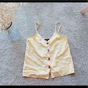 TOPSHOP linen sleeveless top with straps